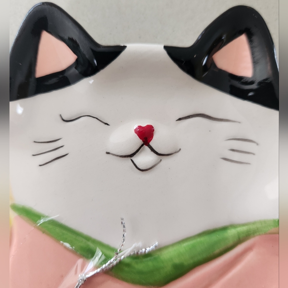 10 Strawberry Street Adorable Cat Spoon Rest **NEW - Picture 3 of 9